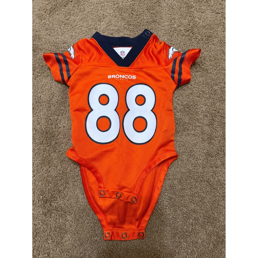 NFL Jersey Bodysuit Baby 0/3M Orange Excellent Demaryius Thomas Denver Broncos